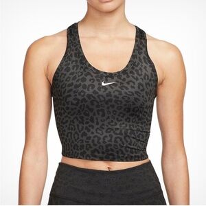 Nike Women's Black Leopard Print Crop Top